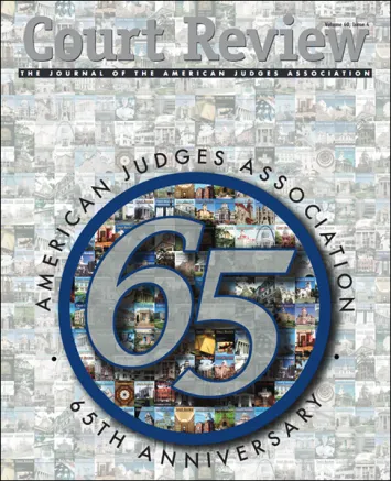 65th anniversary American Judges Association Court Review cover